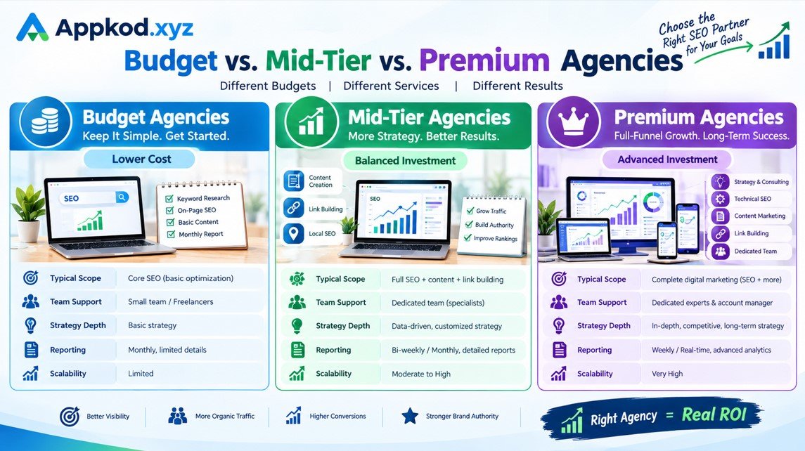 Budget vs. Mid-Tier vs. Premium Agencies